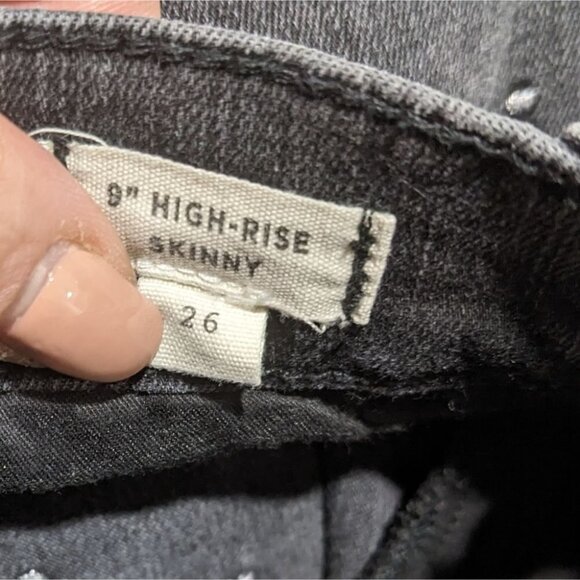 Madewell | 9" Mid-rise Skinny Jeans: Metallic Dot Edition - Picture 9 of 15